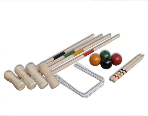 vidaXL Set de Croquet en Bois 4 Joueur – Image 2