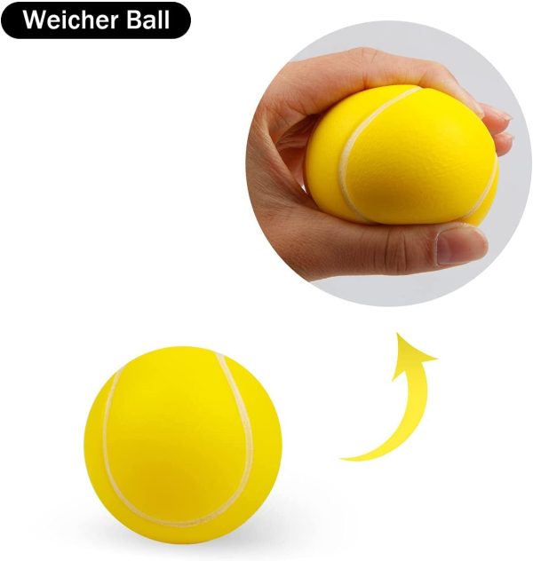 Crefotu Raquette de tennis pour enfant avec sac, raquette en plastique comprenant 4 balles en mousse, 6 volants de badminton pour enfants (plus de 3 ans), jeu de sport en extérieur/intérieur – Image 8