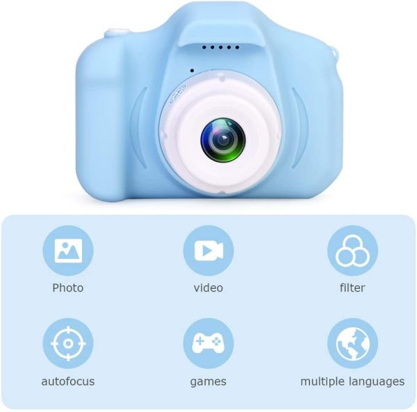 Kids Camera Appareil Photo Numérique Enfant Mini Numérique Caméra pour Enfant Mini Toy Camera avec écran 1080P et Carte SD de 32 Go Cadeaux créatifs – Image 2