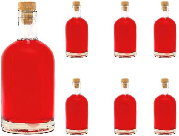 casavetro 6 x 500 ML Bouteilles en Verre vides 500 ML-couvercles en liège réutilisables Rechargeables-étanche à L'Air pour Sloe Gin Huile Bière Cidre Soda Vodka et Eau (6 x 500 ML – Image 6