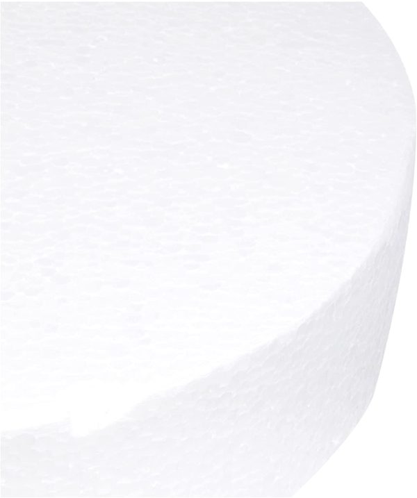 Rayher sphère polystyrène à 30 cm x 7 cm d épaisseur support polystyrène pratique pour présenter gâteau, gâteau bonbon, cake pop, etc. aussi idéal pour les activités d arts créatifs blanc – Image 3