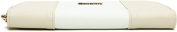 Gallantry - Portefeuille Femme Tout-en-Un Rayures Bicolore - Wallet Long Porte-Cartes Monnaies Format Enveloppe 3 Volets - Compagnon Bandes Grande Capacité Similicuir - Chic Tendance - Beige Blanc – Image 5