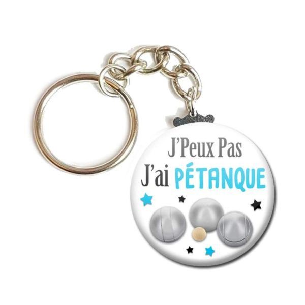 Porte Clés Chaînette 3,8 centimètres j' peux pas j' ai Pétanque Sport Idée Cadeau Accessoire Humour Homme Femme Excuse