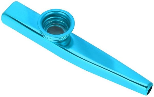 Kazoo Alliage de Métal Kazoo Harmonica Flûte à Bec Cadeau de Fête pour Enfants Instrument de Musique pour Enfants Ukulele Guitar Partner Kazoo(Bleu) – Image 5