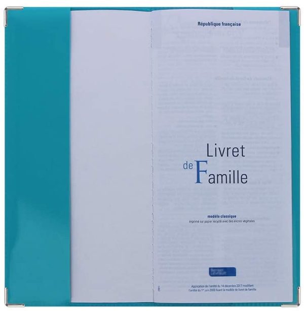 Etui livret de famille (Bleu Canard) - Fabrication française – Image 3