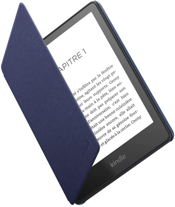 Étui en cuir pour Amazon Kindle Paperwhite | Compatible avec les appareils 11e génération (modèle 2021) | Bleu Marine – Image 4