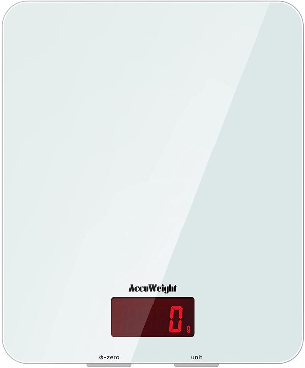 201 Balance de Cuisine Électronique Balance Multifonctionnelle Numérique avec Écran LCD Rétro-éclairé Balances Postales avec Plateforme en Verre Trempé, Arrêt Automatique, Fonction de Tare – Image 5