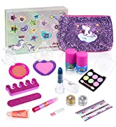 Anpro 15PCS Maquillâge Enfant Jouet Fille Trousse à Maquillage Fille Jouet Cadeau pour Princesse