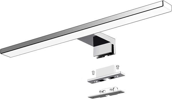 Lampe pour Miroir LED Salle de Bains 10W 820lm,400mm Blanc Neutre 4000K Lampe Miroir 230V IP44 3 en 1 Salle de Bain Lumiere 40cm – Image 2