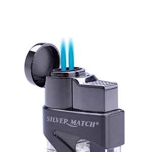 Briquet tempête blueflame silver match