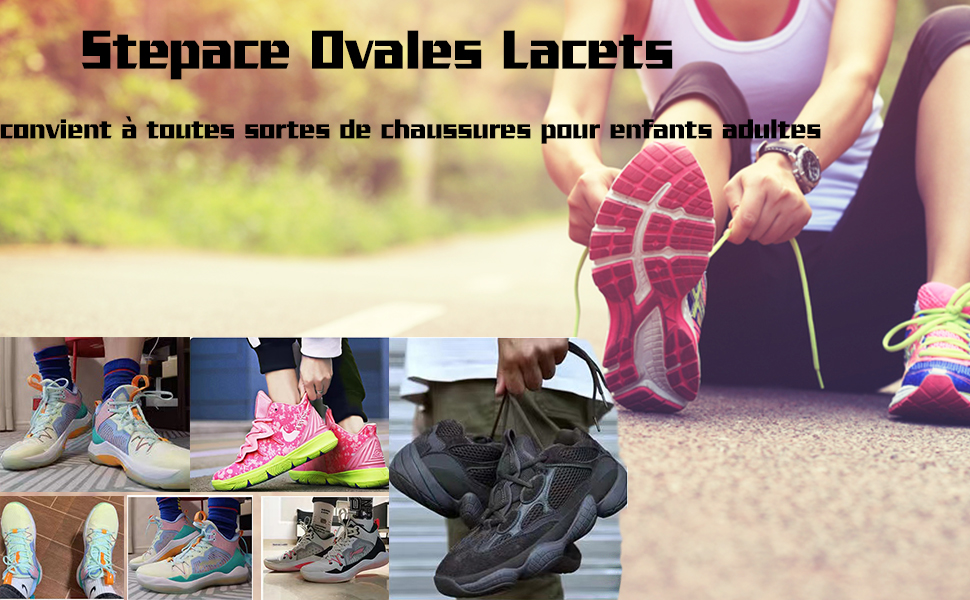 ovales lacets, lacets pour chaussures pour enfants, baskets