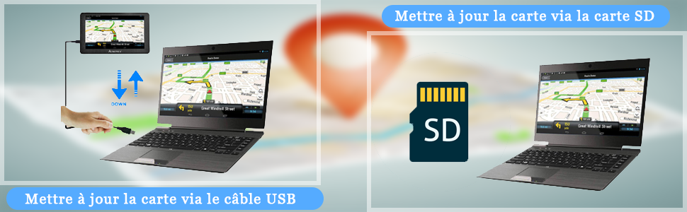 Mettre à jour la carte via la carte SD et le câble USB