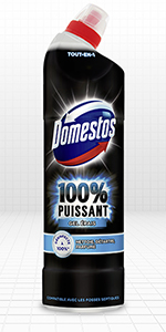 Domestos Gel Nettoyant WC 100 % Puissant 750 ml, , élimine la saleté tenace et le tartre caché