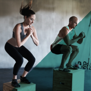 image of man and woman working out