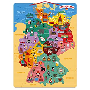 Carte magnétique puzzle allemagne