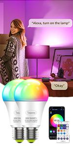 Led Ampoule Connectée Alexa E27 10W Wifi Multicolore avec Télécommande