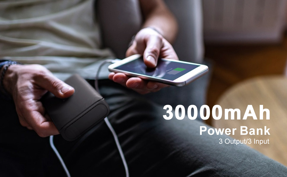 Batterie Externe 30000mAh Chargeur Portable