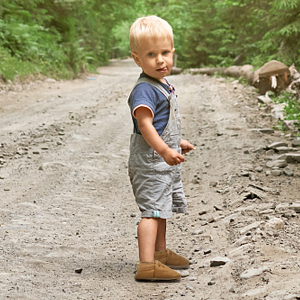 Pantoufles en cuir pour bébé