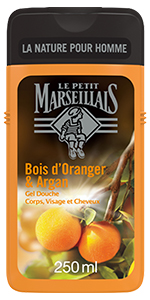 Le Petit Marseillais Gel Douche Homme Corps et Cheveux Bois D'oranger & Argan