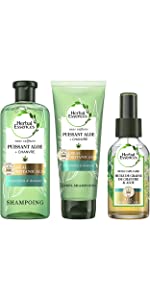 Herbal Essences Aloe Vera chanvre après shampoing huile réparation naturel doux brillant hydrate