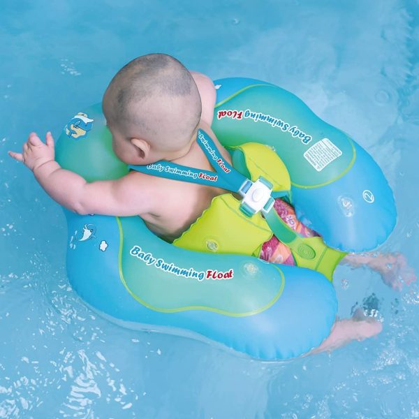 Free Swimming Baby Bouée de natation gonflable pour bébé - Aide bébé à apprendre à nager, avec pompe, pour les enfants de 3 à 36 mois