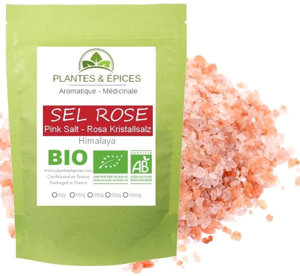 Plantes & Epices - Sel Rose de l'Himalaya Pure Qualité BIO - Sachet Fraîcheur Biodégradable Refermable (500g) – Image 5