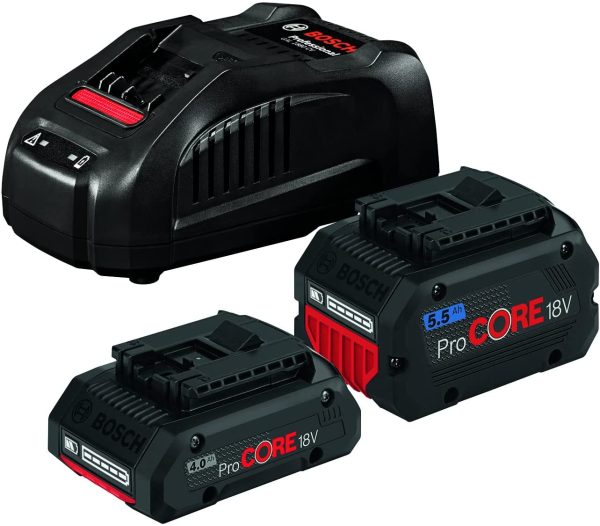 Professional 18 V System Set de Batteries : 1 Batterie ProCORE18V 5,5 Ah (18 V, 955 g) + 1 Batterie ProCORE18V 4,0 Ah (18 V, 515 g) + Chargeur Gal 1880 CV (Courant de Charge 8 A) – Image 4