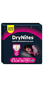  DryNites pipi au lit sous vetement de nuit