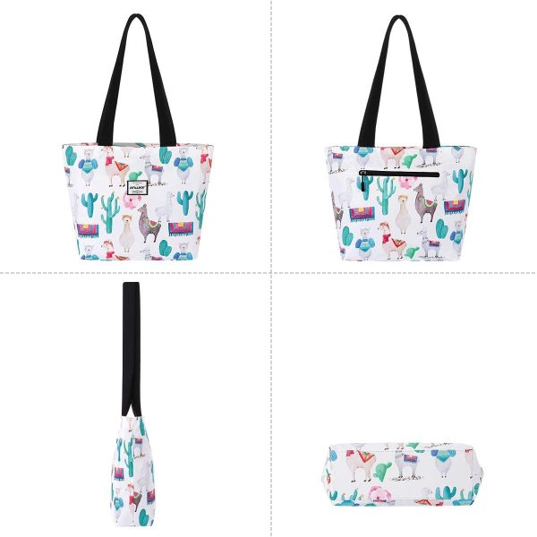 HAWEE Mode Femme Sac à Bandoulière avec Zip Grande Capacité Sac D'épaule Imperméable Léger Sac Fourre-Tout Loisir Sac à Provisions pour Vie Quotidienne Voyage Travail Ecole Plage – Image 2