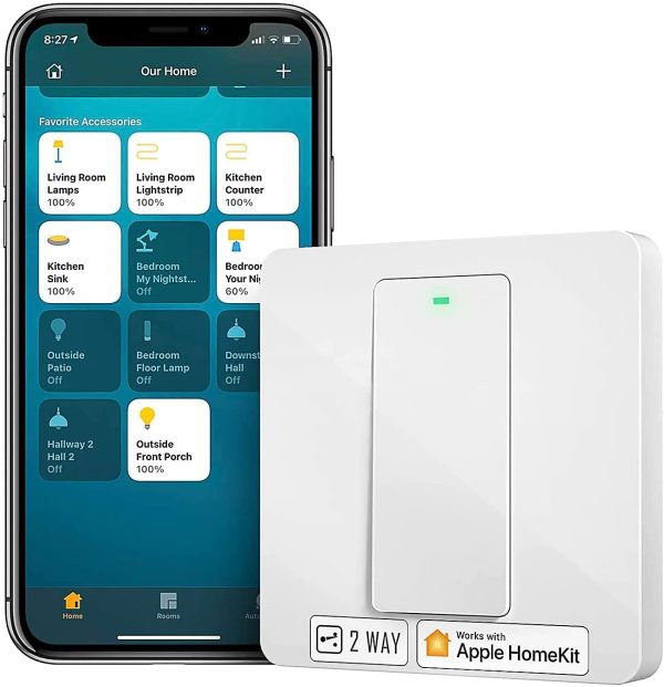 Interrupteur Va et Vient WiFi (FIL NEUTRE REQUIS), Interrupteur à 2 Voies Intelligent Compatible avec Apple HomeKit, Siri, Alexa, Google Home et SmartThings, Contrôle à Distance et Commande Vocale – Image 8