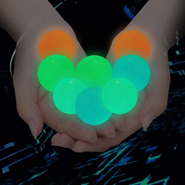 FOHYLOY 4 pièces de Jeu de Capture de Balle Collante, Boules collantes Globbles, Boule Murale Collante Fluorescente, Boules Anti-Stress, pour lanxiété, Le TDAH et lautisme (45mm) – Image 8