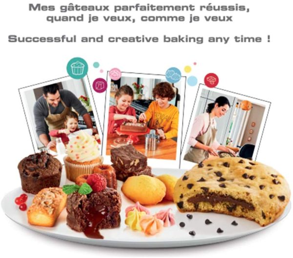 Cake Factory Machine Intelligente à gâteaux, Appareil, Cuisson, Conviviale, Pâtisserie, Machine à pain, Muffins, 4 Moules inclus, 5 Programmes, Compatible moules Crispybake KD802112 – Image 2