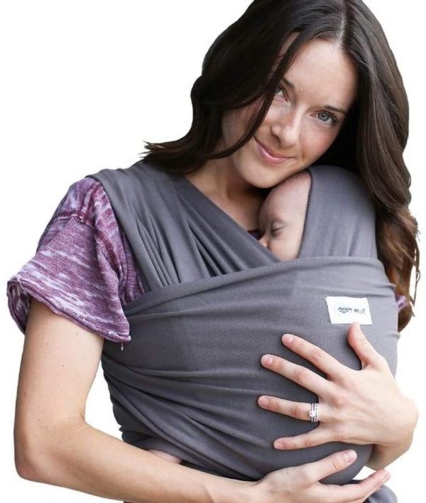 Sleepy Wrap Dark Gray Sac de transport confortable en coton pour nouveau-né jusqu'à 35 lbs – Image 7