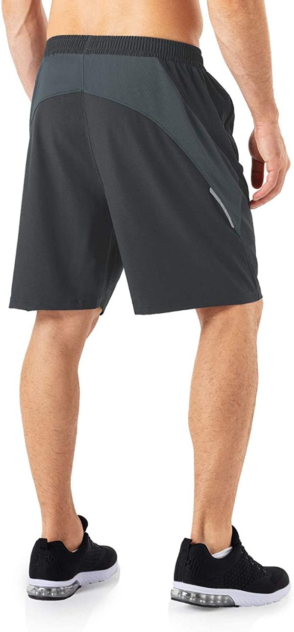 Homme Short Course à Pied Léger Sport Shorts Séchage Rapide avec Poche Zippé