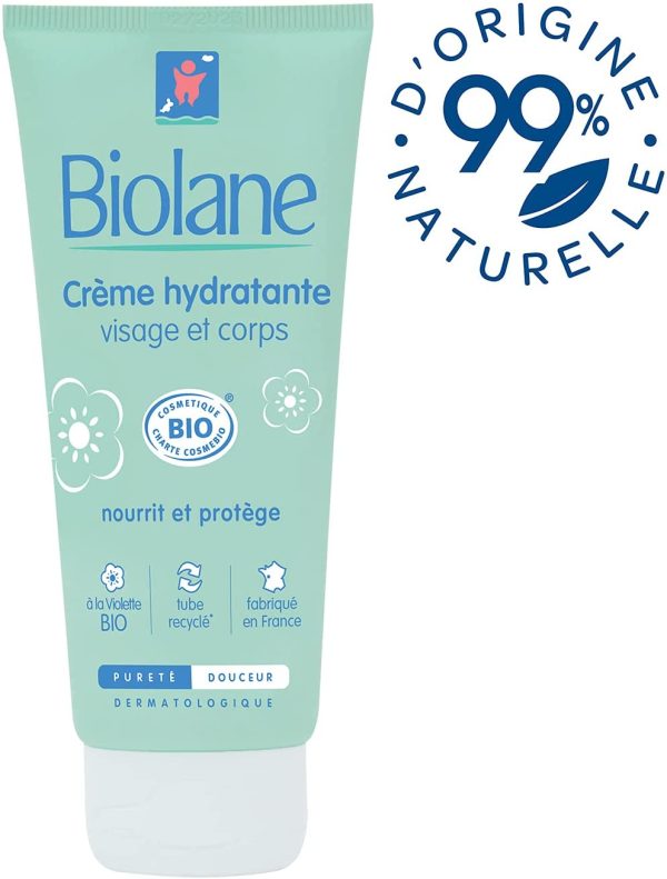 Biolane - Crème hydratante BIO - Nourrit et protège le visage et le corps de bébé - 100 ml – Image 7