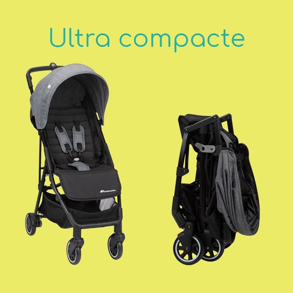 Bebe Confort Teeny 3D, poussette canne ultra compacte, poussette légère, de la naissance jusqu'à environ 4 ans, jusqu'à 22 kg, Black Chic (noire) – Image 5