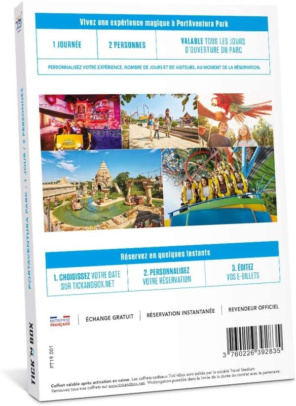 Tick&Box - Coffret Cadeau Entrées Parc PortAventura 1Jour - 1Parc