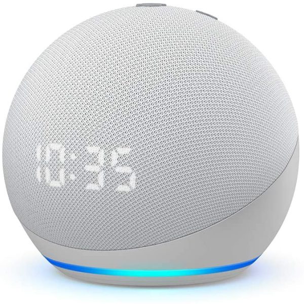 Echo Dot (4e génération), Enceinte connectée avec horloge et Alexa, Blanc – Image 2