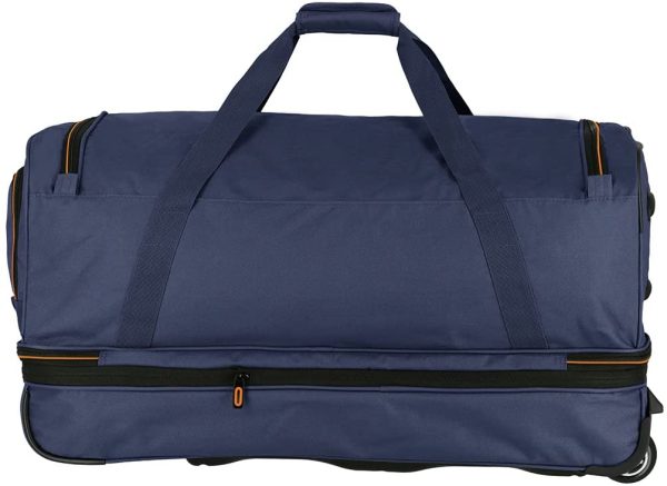 travelite valise trolley à 2 roulettes taille L avec pli d'extension, série de bagages BASICS : sac de voyage à roulettes avec volume supplémentaire, 70 cm, 98 litres (extensible à 119 litres), bleu – Image 7