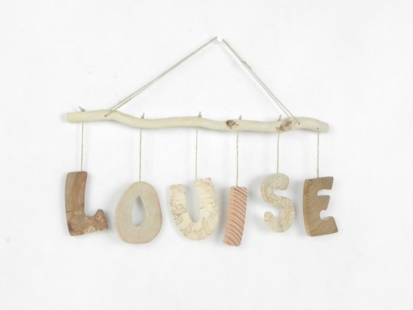 Prénom, lettres en bois, déco enfant/bébé, cadeau de naissance, mobile en bois avec prénom, fait main en bois naturel – Image 2