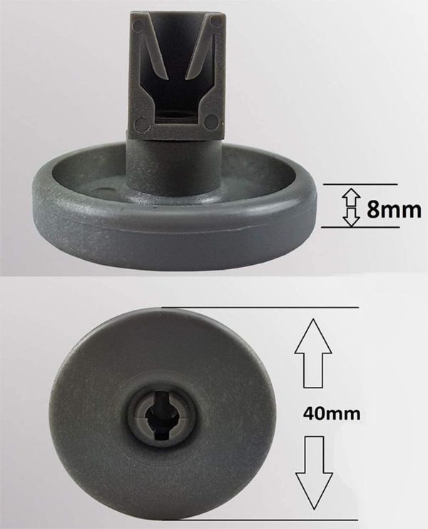 ELECTROHOGAR® - Roulettes Lave Vaisselle pour Panier Inférieur - Compatible avec Privileg, Faure, AEG, Electrolux, Zanussi. Jeu Complet de 8 Roues – Image 3