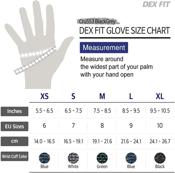 DEX FIT Gants de Travail Cru553 Résistants aux Coupures Niveau 5, Adaptation 3D Confortable Extensible, Agrippants Nitrile Durable, Smart Touch, Fins Légers, Lavables,1 Paire – Image 5