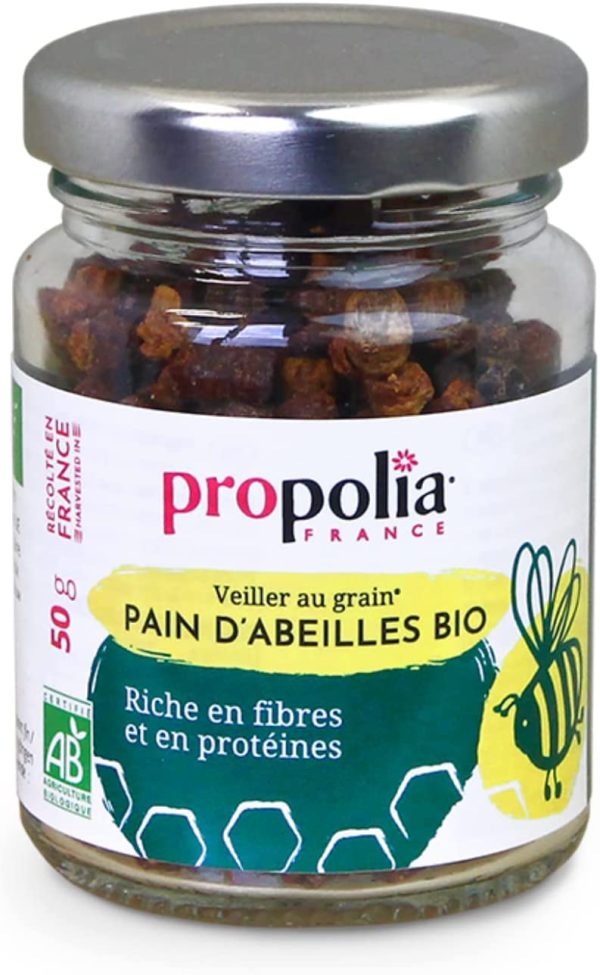 Propolia - Bio - Pain d'abeilles - 100% pollen fermenté - Système immunitaire, Digestion et Vitalité - 50g