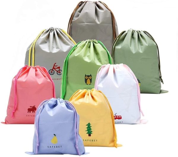 Creativee Lot de sacs de rangement étanche avec cordon de serrage, pour la gym, le sport, la natation, pour transporter le nécessaire de voyage, vêtements, lessive, trousse de toilette – Image 2