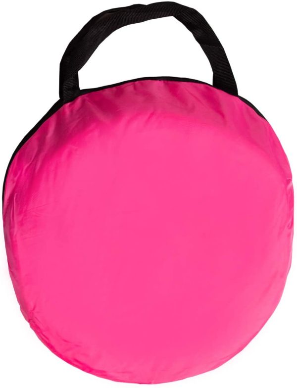 Selonis Tente 105X90cm/100 Balles Château avec Les Balles Plastiques Piscine À Balles pour Enfants, Rose: Rose Poudré-Perle-Transparent