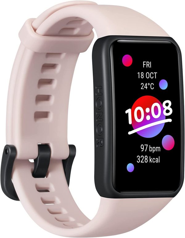 HONOR Band 6 ??Bracelet connecté ??Ecran AMOLED 1.47" ??Suivi SPO2 - Moniteur de fréquence Cardiaque et de Stress ??Suivi du Sommeil ??Rose – Image 3