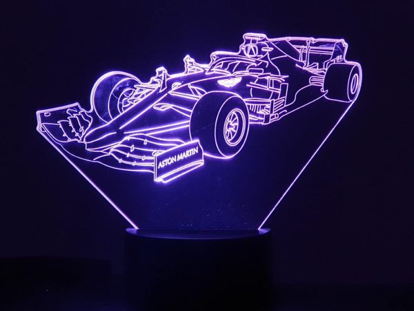 FORMULE 1 AST. MART, lampe illusion 3D à leds, 7 Couleurs. – Image 2