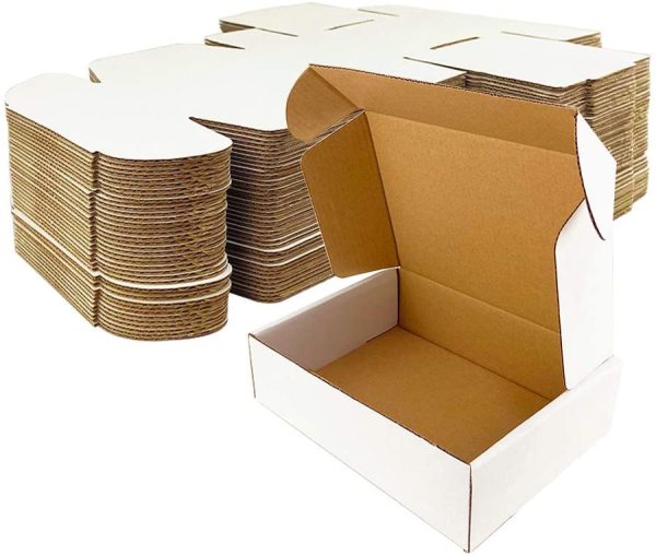 Boîte en Carton Kraft 153x102x76 MM pour l’expédition Postale, Maxibrief Carton Lot de 25, Blanc – Image 3