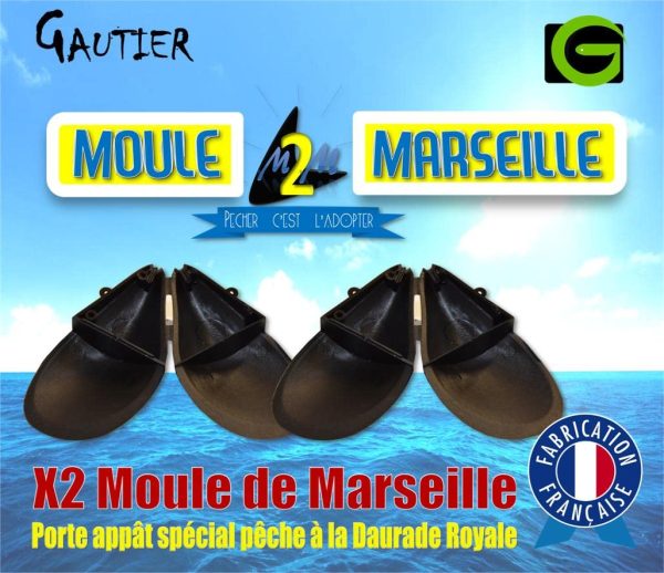 GAUTIER FISHING- Leurre Moule de Marseille TENYA Sparidés Dorades ( x2 moules et x2 plombs 80 gr divisibles en deux parties 30 gr et 50 gr ) – Image 4