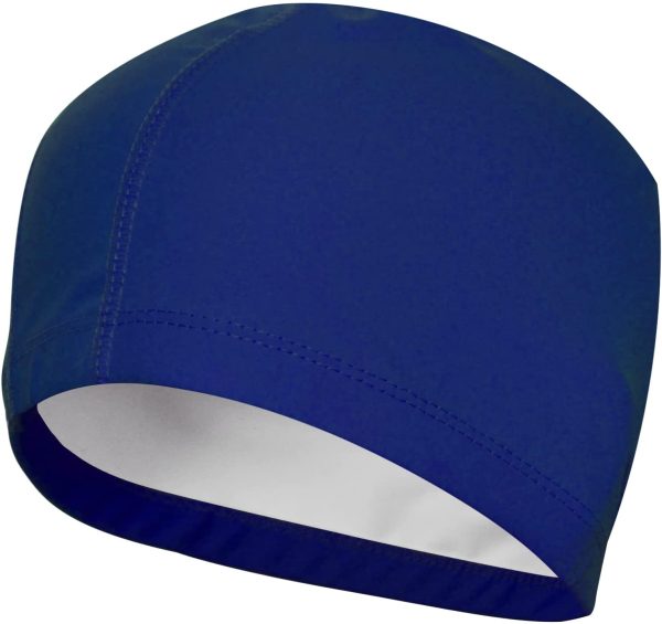 Bonnet de Bain Piscine Natation pour Adulte Bonnet de Bain Tissu PU Souple Bonnet de Natation pour Mixte Adulte Hommes Femmes – Image 3